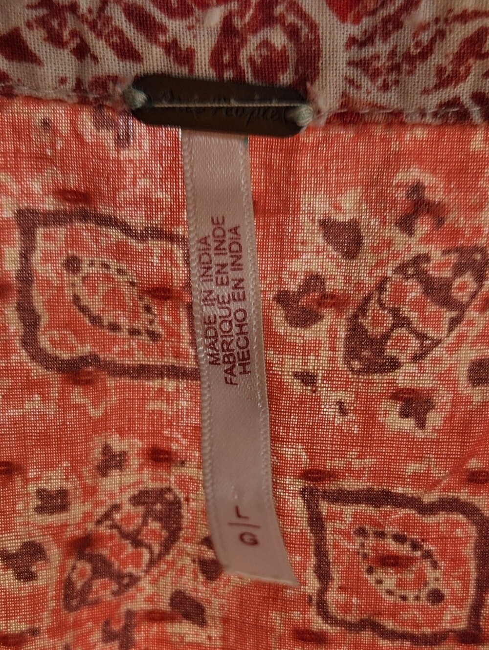 Free People Maxi Dress Size L Red Hazy Maisy Style Unique Details Firm Price - Picture 12 of 16